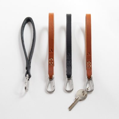 acorn leather keyring with key Shopfox
