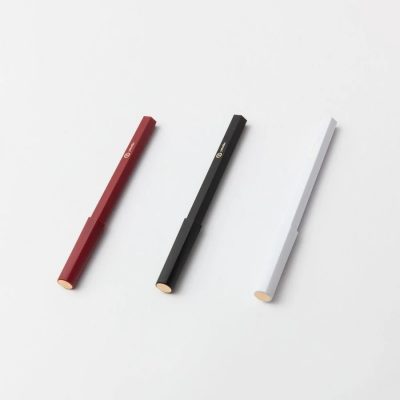 Cheeky Mantwa Ystudio Resin and Brass Rollerball Pen - red, black, white - Shopfox