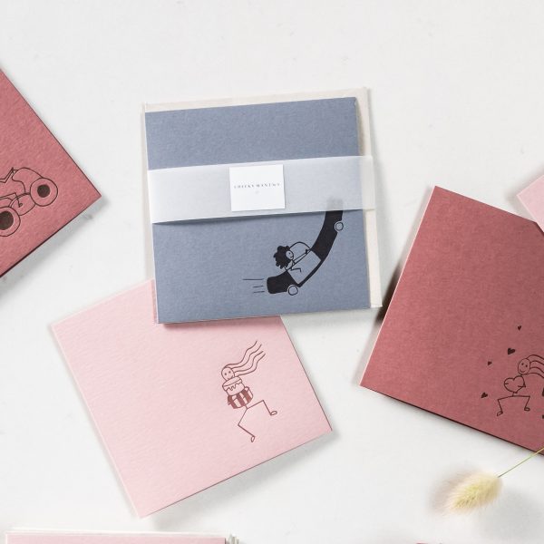 Cheeky Mantwa - Pack of 6 Letterpress Greeting Cards - Shopfox