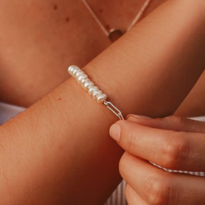 Maiden Stone - Stacked Pearl bracelet - silver - Shopfox