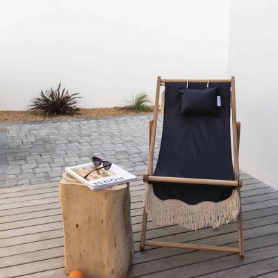 Suntorini Beach Essentials - Black salt chair - Shopfox