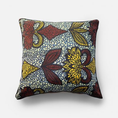 An African-inspired scatter cushion cover made using Ankara fabric by Skatush