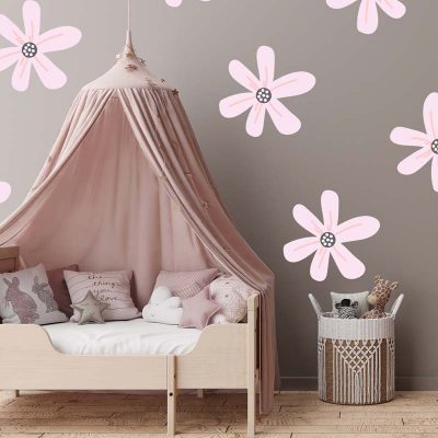 Stickit Designs - Big Pink Daisies Wall Stickers - Shopfox