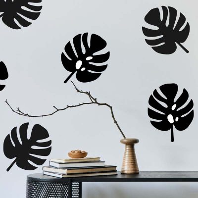 Stickit Designs - Big Black Leaves Wall Stickers - Shopfox