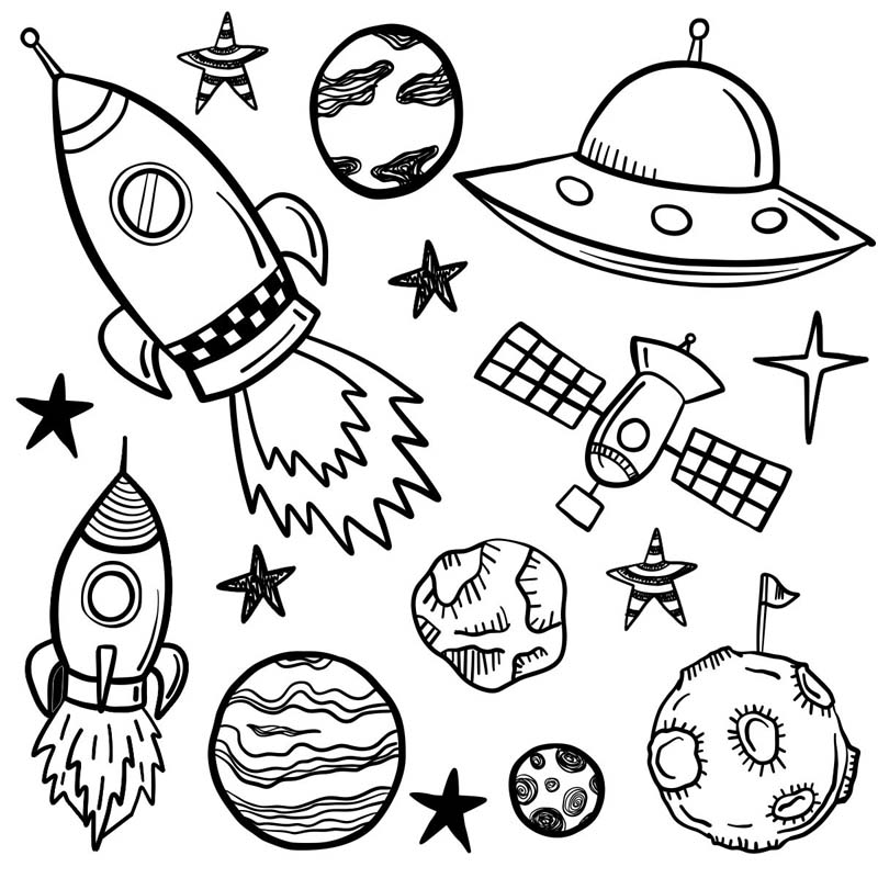 Black and White Space Wall Stickers – Stickit Designs – Shopfox
